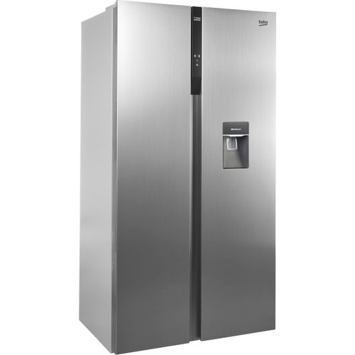 Beko GNO5322WDXPN Side-by-Side, Kühlschrank, Gefrierschrank, 532 l Gesamtvolumen, 347 Liter Kühlen, 185 Liter Gefrieren, NoFrost, Wasserspender