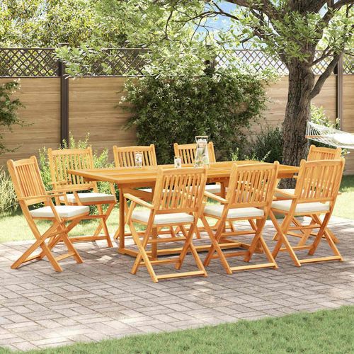 Klappstuhl 8 pcs Weiß 49 x 57,5 x 92 cm Massivholz Akazie