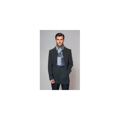 Schal - Navy Long Grid - Herren - Mann - TeeShoppen