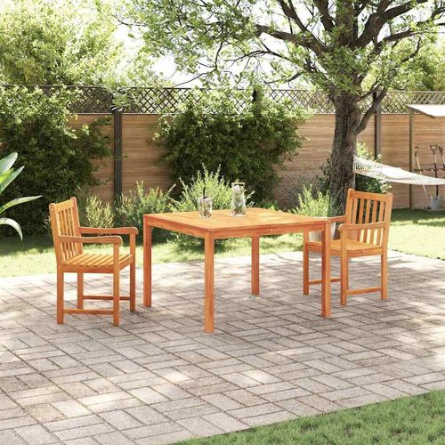 Garten Essgruppe Höhenverstellbar 3 pcs Braun Massivholz Akazie