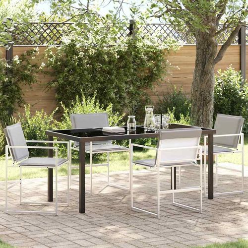 Garten Essgruppe 5 pcs Weiß 160 x 80 x 73 cm
