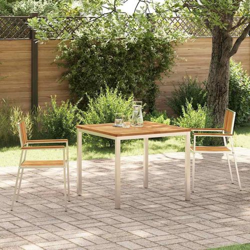 Garten Essgruppe 3 pcs Braun Akazie Massivholz