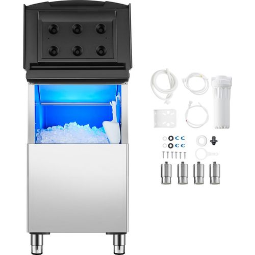 SucceBuy 250lbs kommerzieller Eiswürfelbereiter-Vorratsbehälter mit Filter
