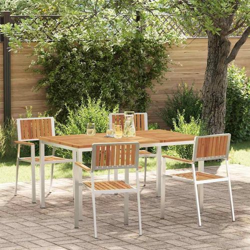 Garten Essgruppe 5 pcs Braun Akazie Massivholz