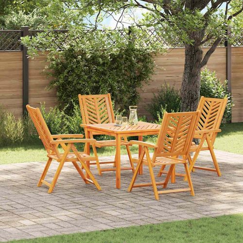 Garten Essgruppe 5 pcs Braun 90 x 90 x 74 cm Akazie Massivholz