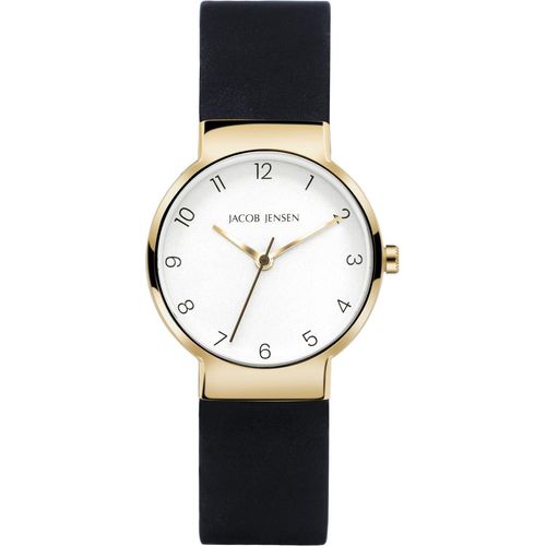 Jacob Jensen 196 Damen-Armbanduhr Titan Quarz Goldfarben
