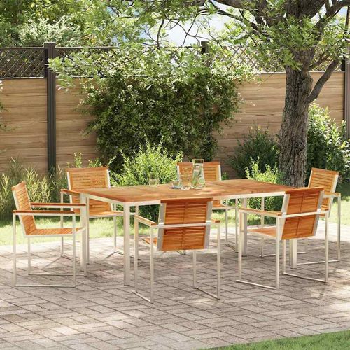 Garten Essgruppe 7 pcs Massivholz Teak