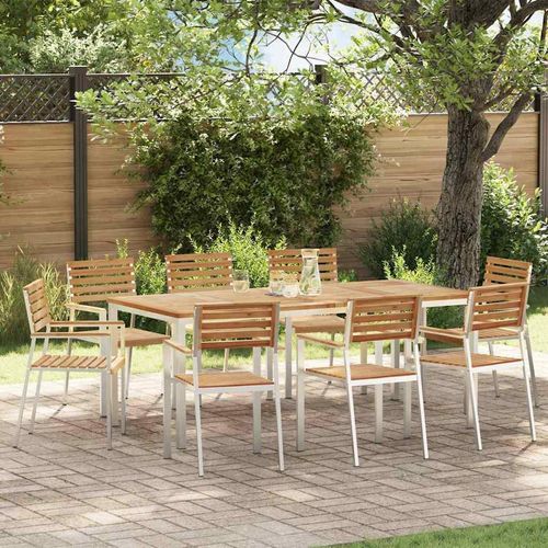 Gartenstuhl 8 pcs Braun 56 x 54,5 x 87cm Massivholz Teak