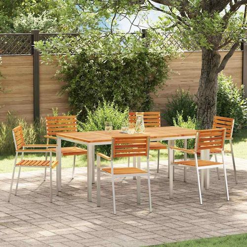 Gartenstuhl 6 pcs Braun 56 x 54,5 x 87cm Massivholz Akazie