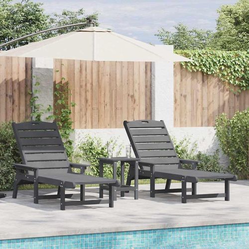 Garten Lounge Möbel 2-Person 2 pcs Hellgrau 53 x 195.5 x 30cm