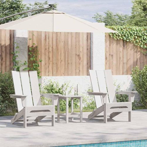 Garten Lounge Möbel 2 pcs Weiß 74.5 x 80.5 x 90cm Plastik