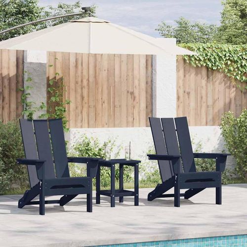 Garten Lounge Möbel 3 pcs Marineblau 38 x 38 x 46cm Plastik