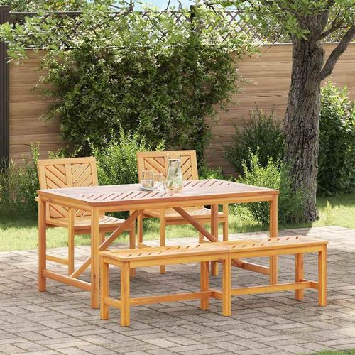 Garten Essgruppe 4 pcs Braun 150 x 90 x 74 cm Akazie Massivholz
