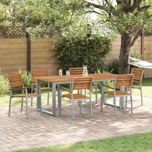 Gartenstuhl 6 pcs Braun 56 x 57 x 87cm Massivholz Akazie