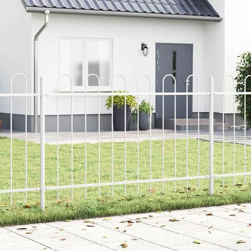 Gartenzaun mit Bogen-Top - 3,4x1,2 m - Stahl