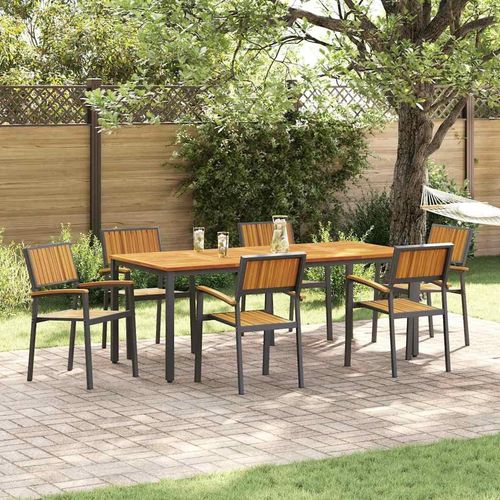 Gartenstuhl 6 pcs Braun 56 x 57 x 87cm Massivholz Akazie