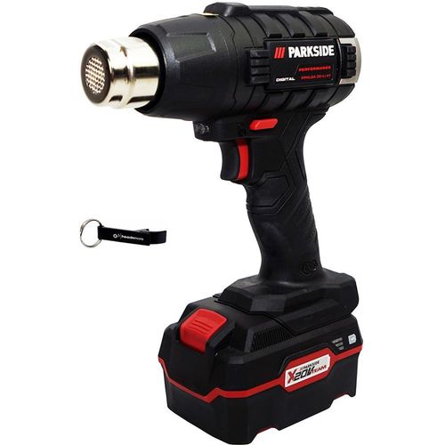 PARKSIDE PERFORMANCE® 20V Akku Heißluftpistole PPHLGA 20 (inkl. 4Ah Akku) + HEADNMORE® Schlüsselanhänger im HEADNMORE® Bundle
