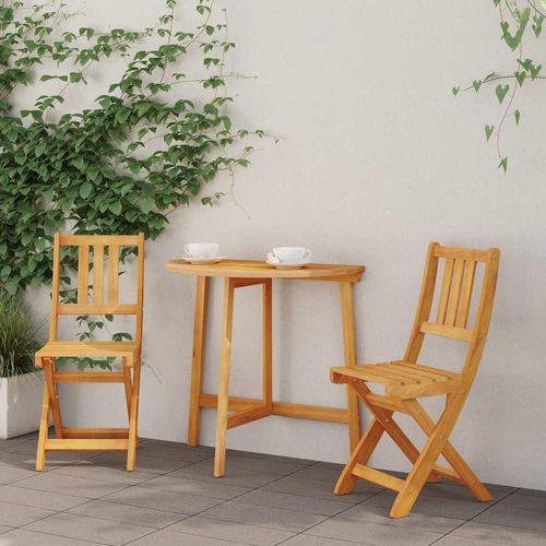 Garten Essgruppe 3 pcs Schwarz Massivholz Akazie