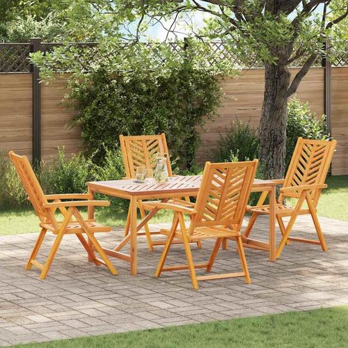 Garten Essgruppe 5 pcs Braun 150 x 90 x 74 cm Akazie Massivholz