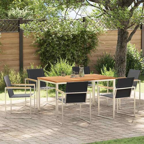 Garten Essgruppe 7 pcs Massivholz Teak