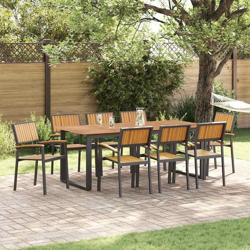 Gartenstuhl 8 pcs Braun 56 x 57 x 87cm Massivholz Akazie