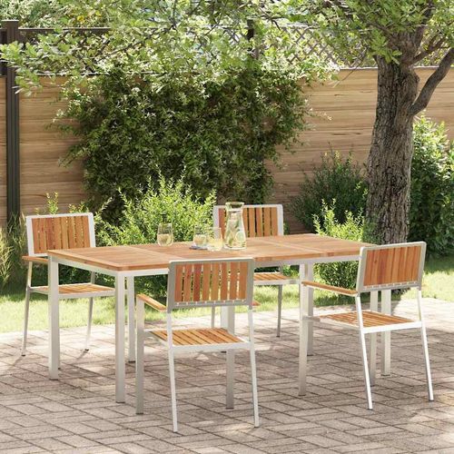 Garten Essgruppe 5 pcs Braun Akazie Massivholz