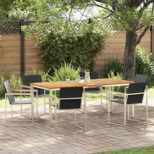 Garten Essgruppe 7 pcs Massivholz Teak