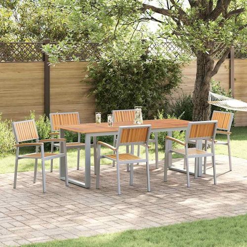 Gartenstuhl 6 pcs Braun 56 x 57 x 87cm Massivholz Akazie