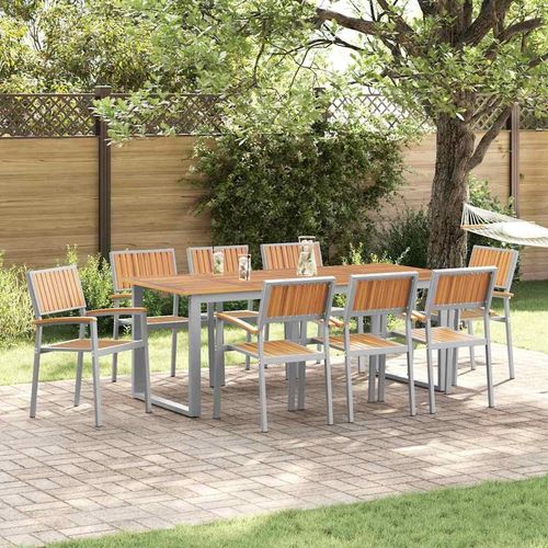 Gartenstuhl 8 pcs Braun 56 x 57 x 87cm Massivholz Akazie