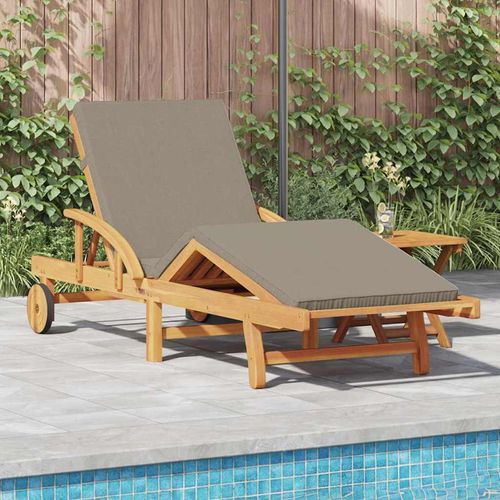 Sonnenliege 2 pcs Taupe 40 x 40 x 40cm Massivholz Akazie