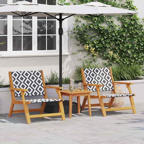 Gartenmöbel 2 pcs Weiß 67 x 78 x 73cm Massivholz Akazie