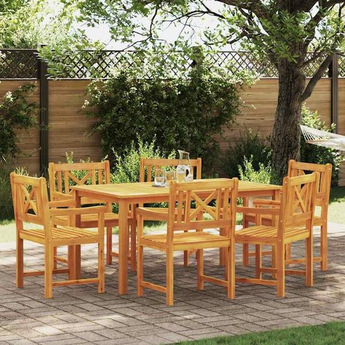 Gartenstuhl 6 pcs Braun 56 x 56 x 90cm Massivholz Akazie