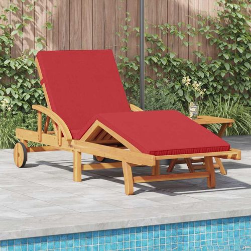 Sonnenliege 1-Person 2 pcs Rot 40 x 40 x 40cm Massivholz Akazie