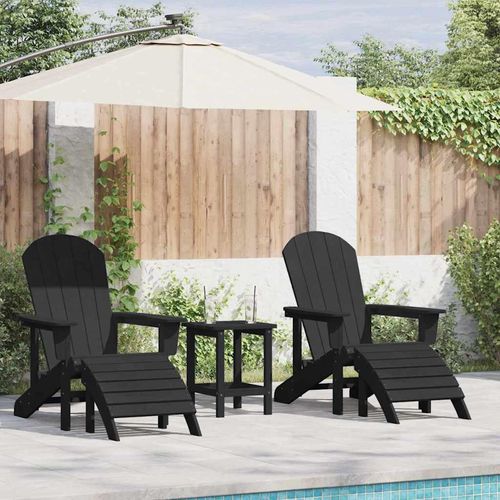 Garten Lounge Möbel 3 pcs Schwarz 38 x 38 x 46cm Plastik