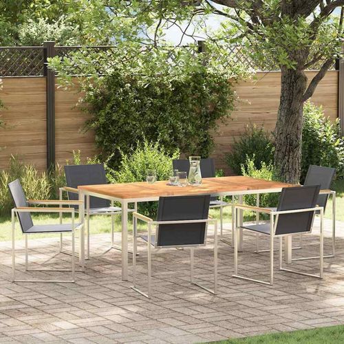 Garten Essgruppe 7 pcs Massivholz Teak