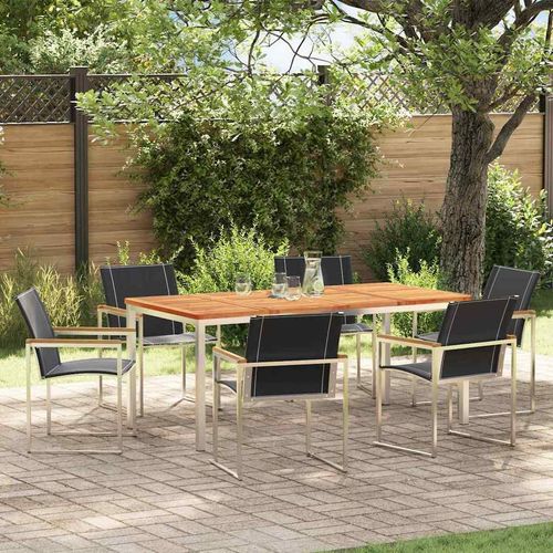 Garten Essgruppe 7 pcs Massivholz Akazie