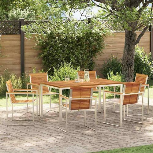 Garten Essgruppe 7 pcs Massivholz Akazie