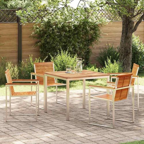 Garten Essgruppe 5 pcs Massivholz Teak