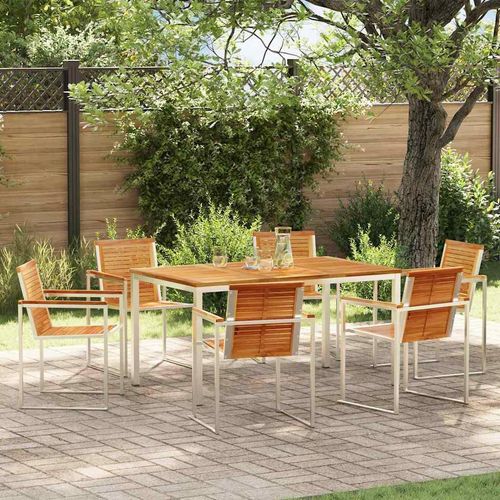 Garten Essgruppe 7 pcs Massivholz Teak