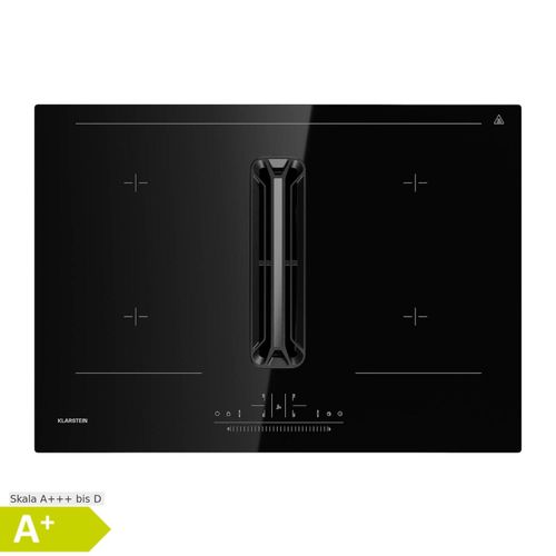 AirJet 72 Down Air System Induktionskochfeld mit Abzugshaube 10000 W 600 m³/h Boost Schwarz