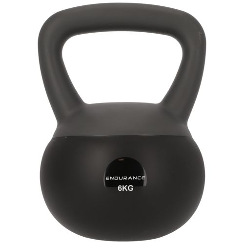 Kettlebell ENDURANCE, schwarz (schwarz, grau), Hanteln, mit 6 kg Gewicht