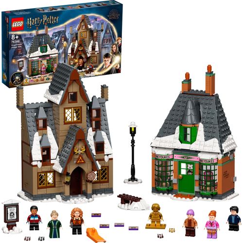 LEGO 76388 Harry Potter Besuch in Hogsmeade Spielzeug für Jungen und Mädchen ab 8 Jahre, Set zum 20. Jubiläum mit Ron als goldene Minifigur