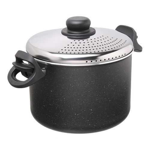 Moneta Etnea Pasta Kochtopf, mit Deckel, Pastatopf, Koch Topf, Aluminium, Ø 22 cm, 4 L, 0018656011