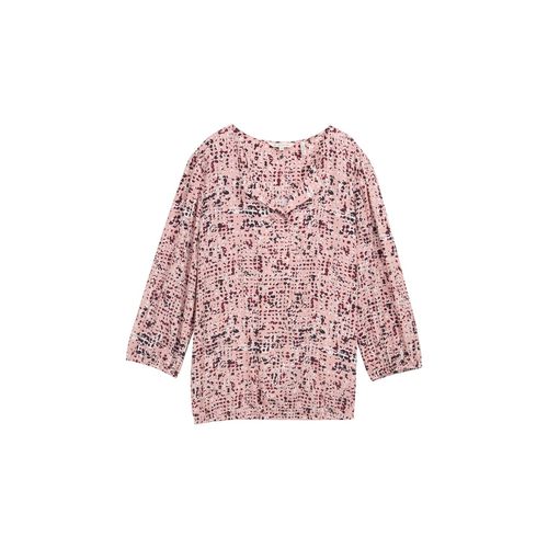 TOM TAILOR Damen Bluse aus Viskose, rosa, Gemustert, Gr. 38