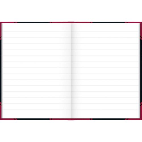 Notizbuch A7 liniert 96 Blatt 60g/qm Karton kaschiert schwarz mit roten Ecken Packung mit 10 Stück