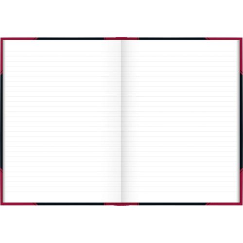 Notizbuch A4 liniert 96 Blatt 60g/qm Karton kaschiert schwarz mit roten Ecken Packung mit 5 Stück