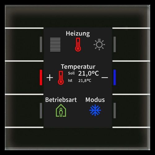 MDT BE-GT2TS.02S KNX Glastaster II Smart mit Farbdisplay und Temperatursensor (BE-GT2TS.02S)