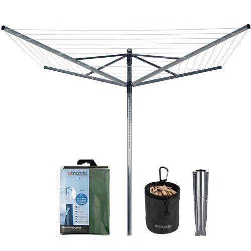 Wäschespinne Garten Wäschetrockner Aluminium klappbar Wäscheständer BRABANTIA