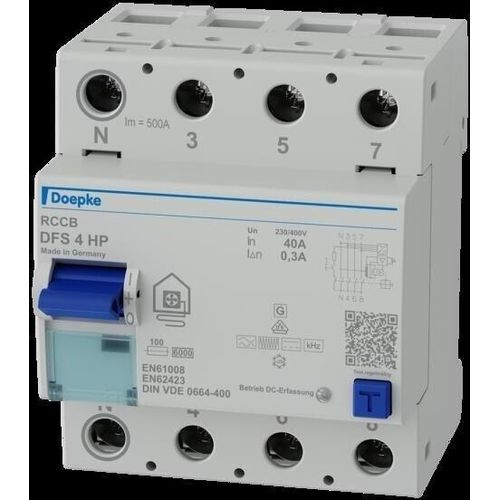Doepke DFS4 040-4/0.30-HPFI-Schutzschalter 4p 40 A 0.3