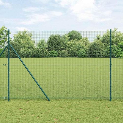 Zaun mit Pfosten Grün 1.5 x 50 m Stahl